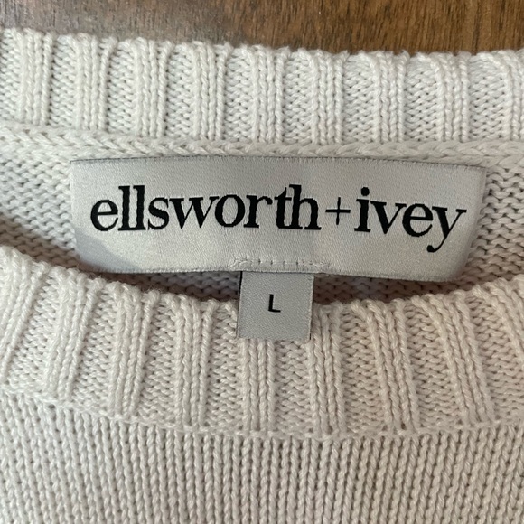 ellsworth + ivey Block Ski Crewneck Sweater - white & red - Picture 6 of 10